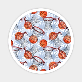 Basketball Pattern Magnet